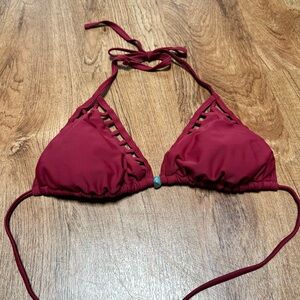 Women's Burgundy Bikini Top